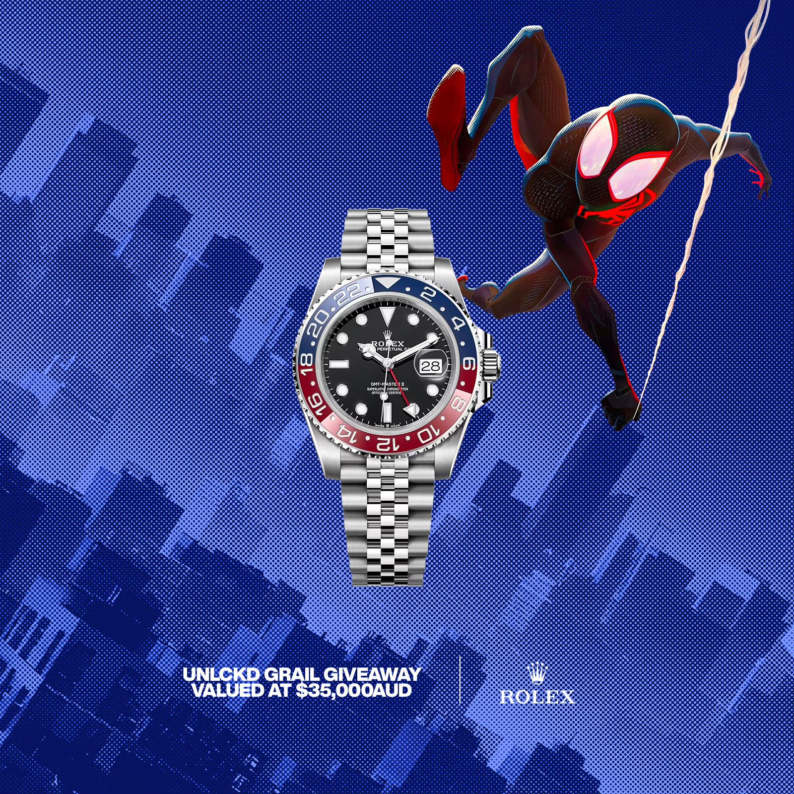 ROLEX GMT MASTER II - spider-man / pepsi Unlckd Giveaway